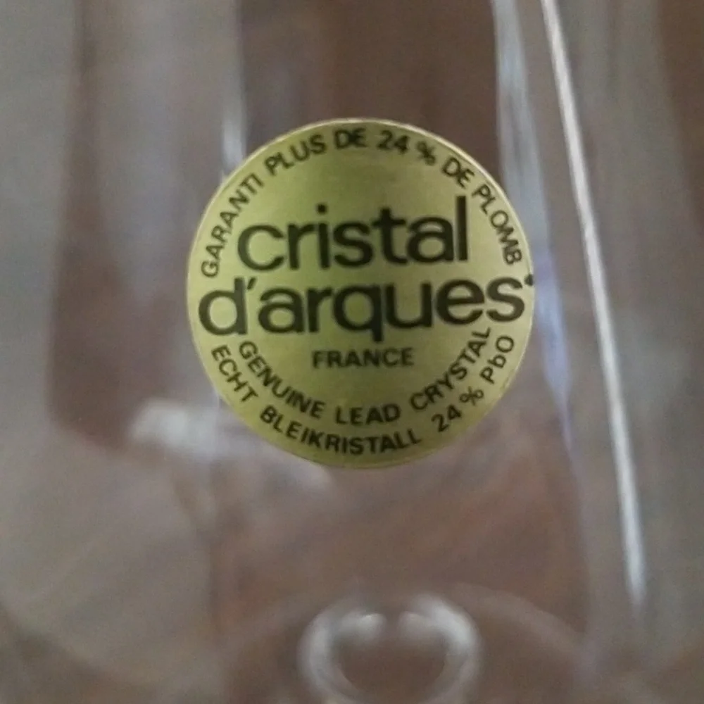 Cristal d’arques France Garanti Plus 24% Lead Crystal Brandy Snifters.